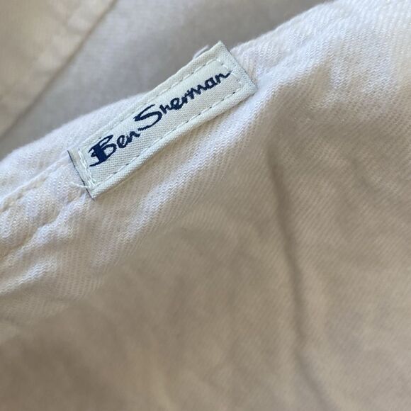Ben Sherman Cotton/Rayon Blend Off-White Button-Down Men’s Size Medium Fall Soft - Picture 6 of 9